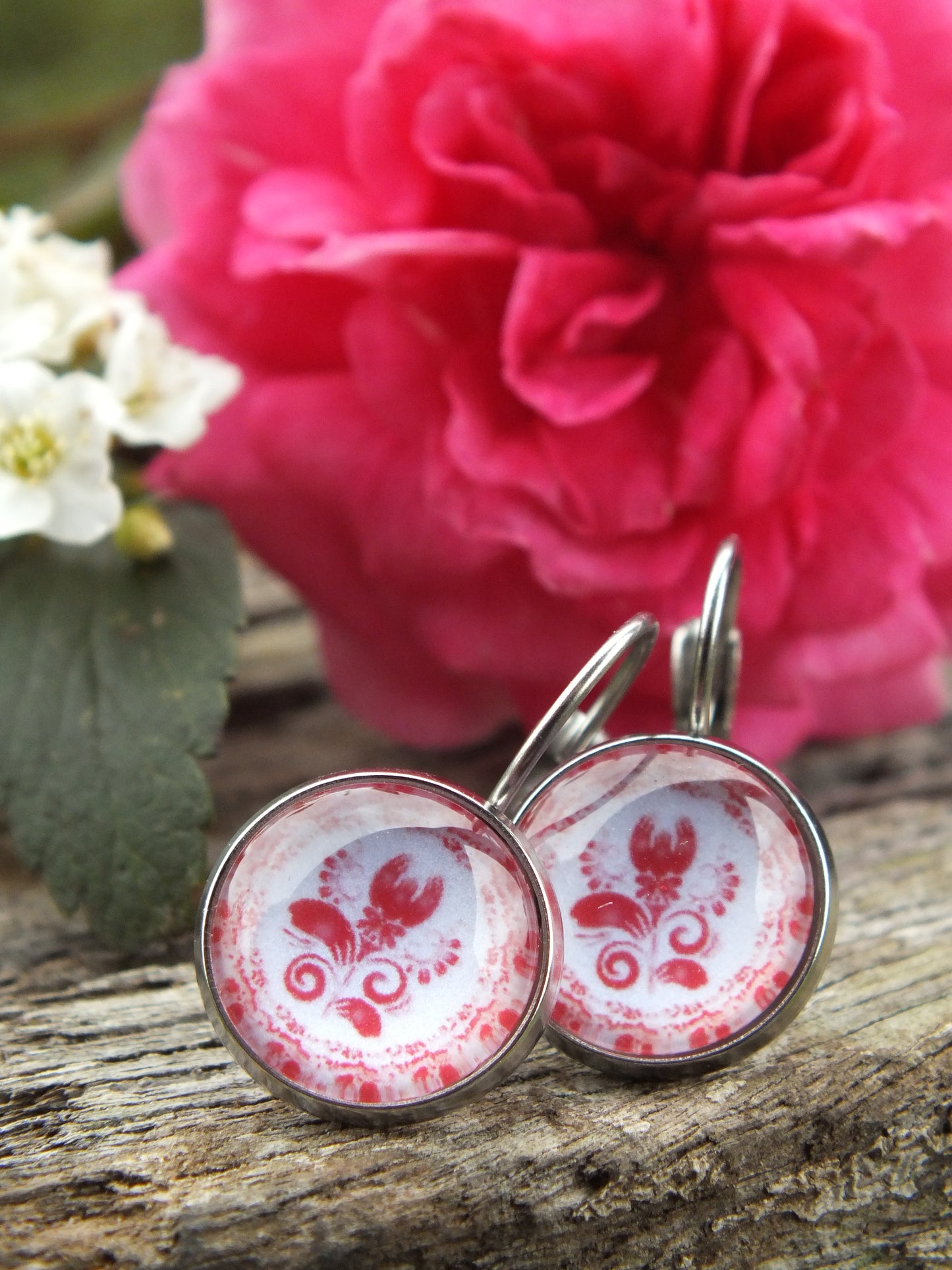 Sweet Hearts Collection Cabochon Earrings