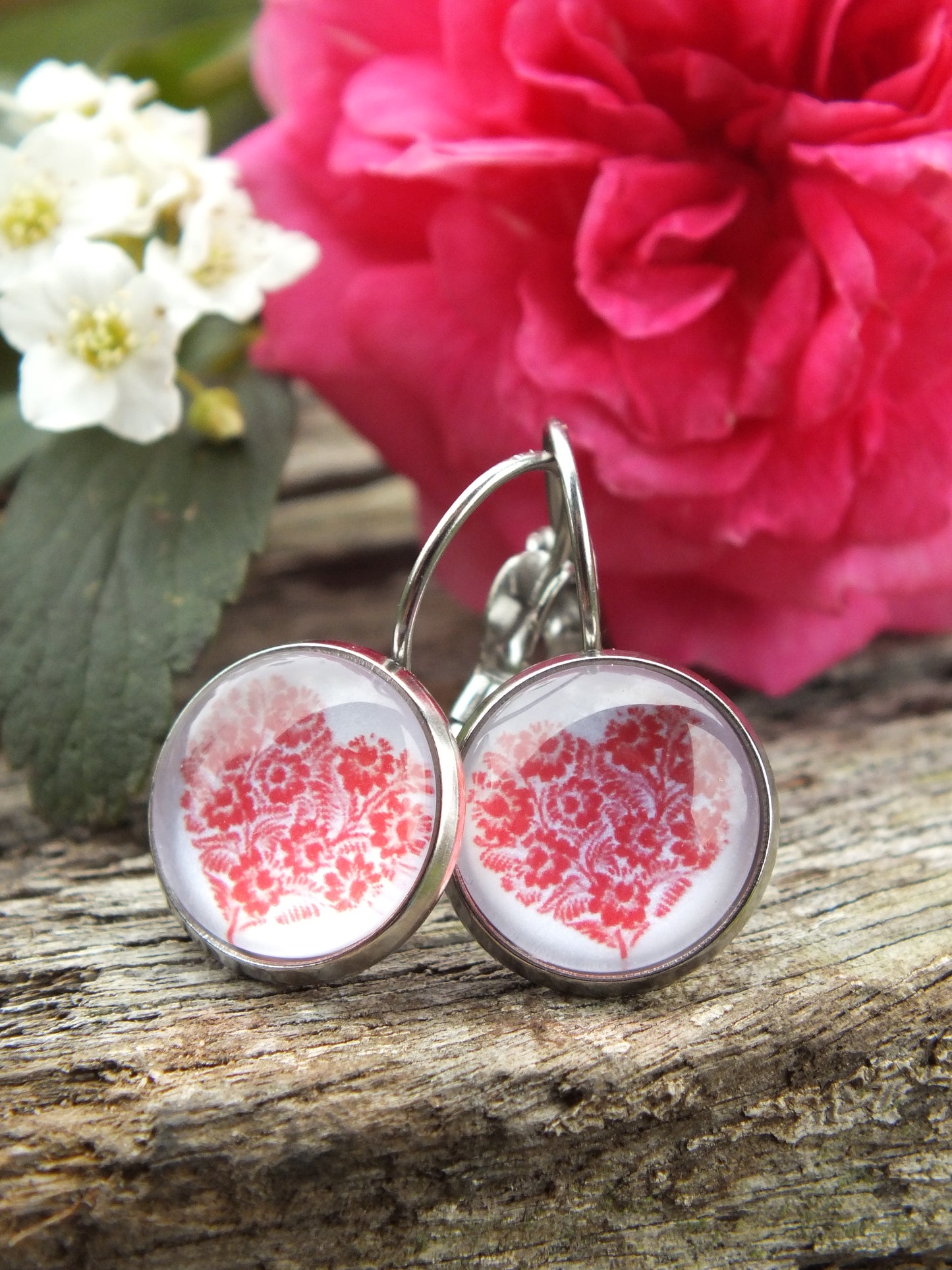 Sweet Hearts Collection Cabochon Earrings