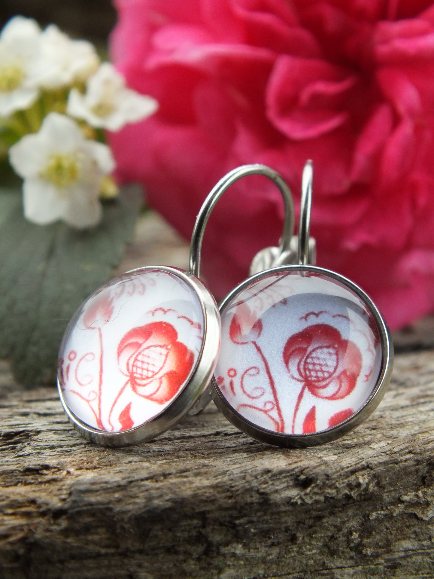 Sweet Hearts Collection Cabochon Earrings