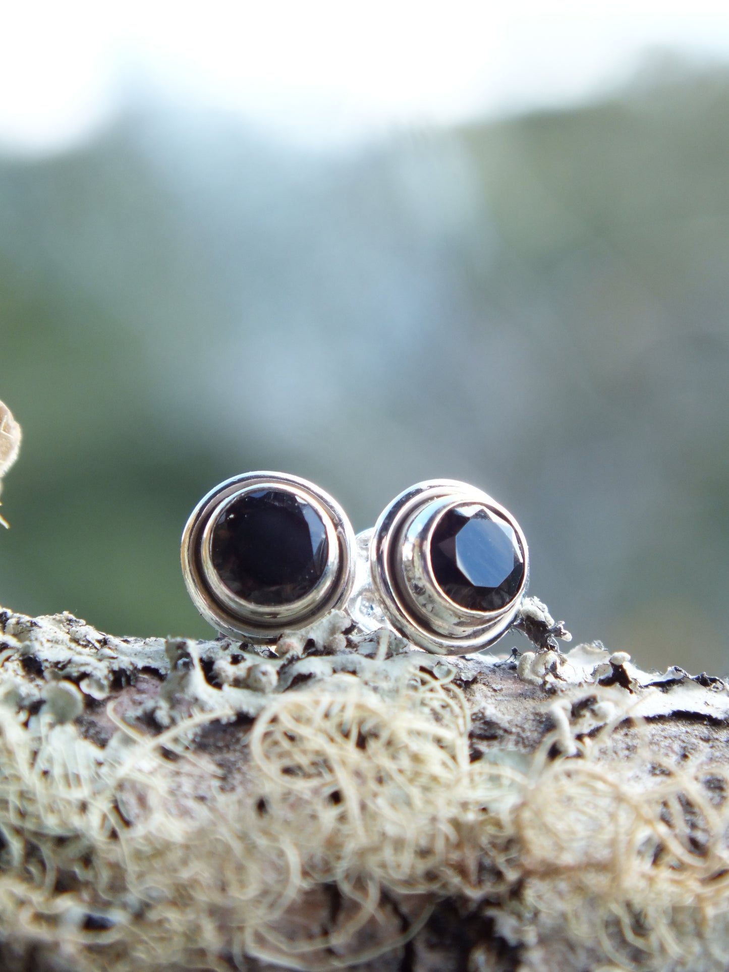Smoky Quartz Sterling Silver Stud Earrings