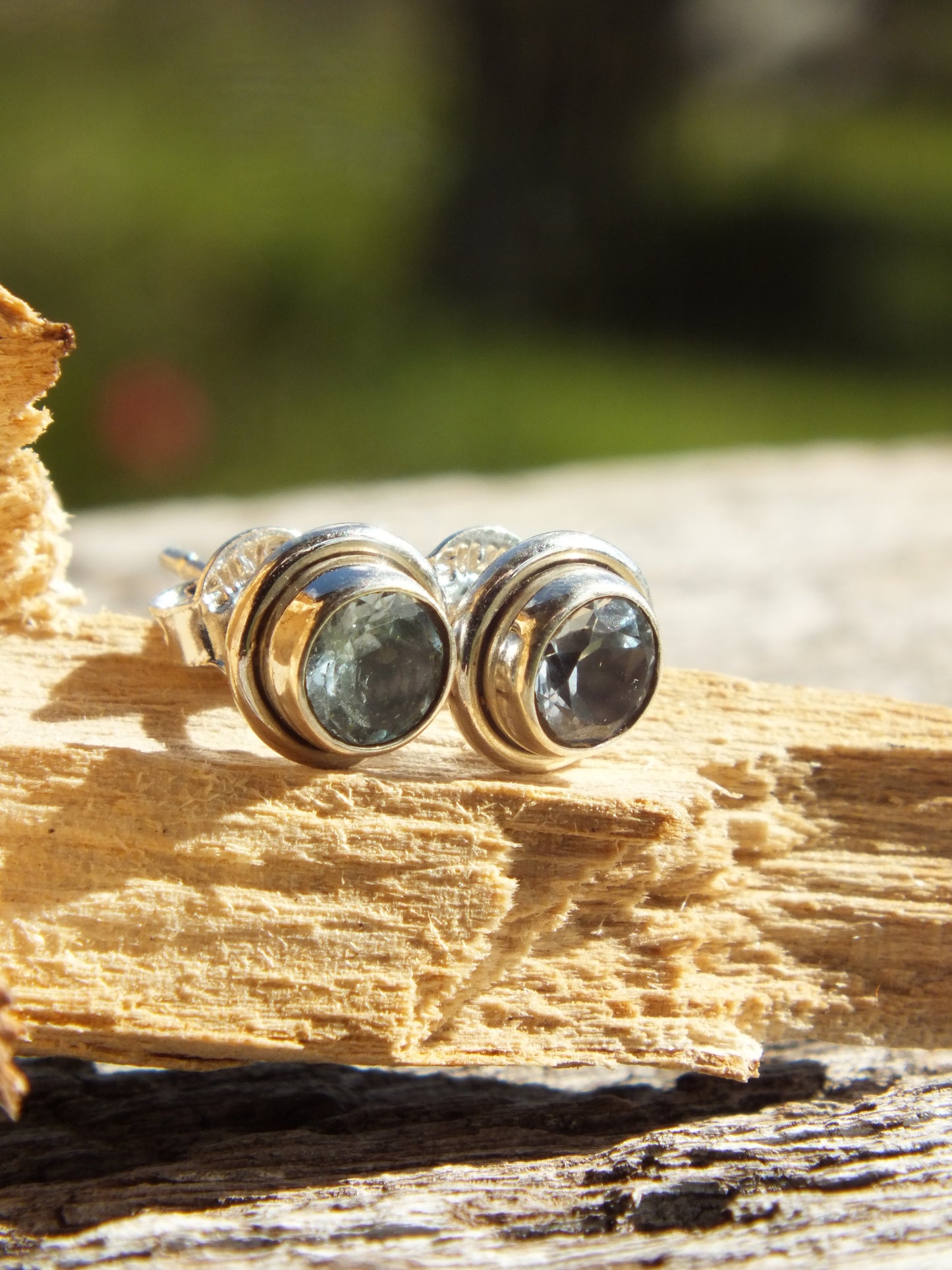 Topaz Sterling Silver Stud Earrings