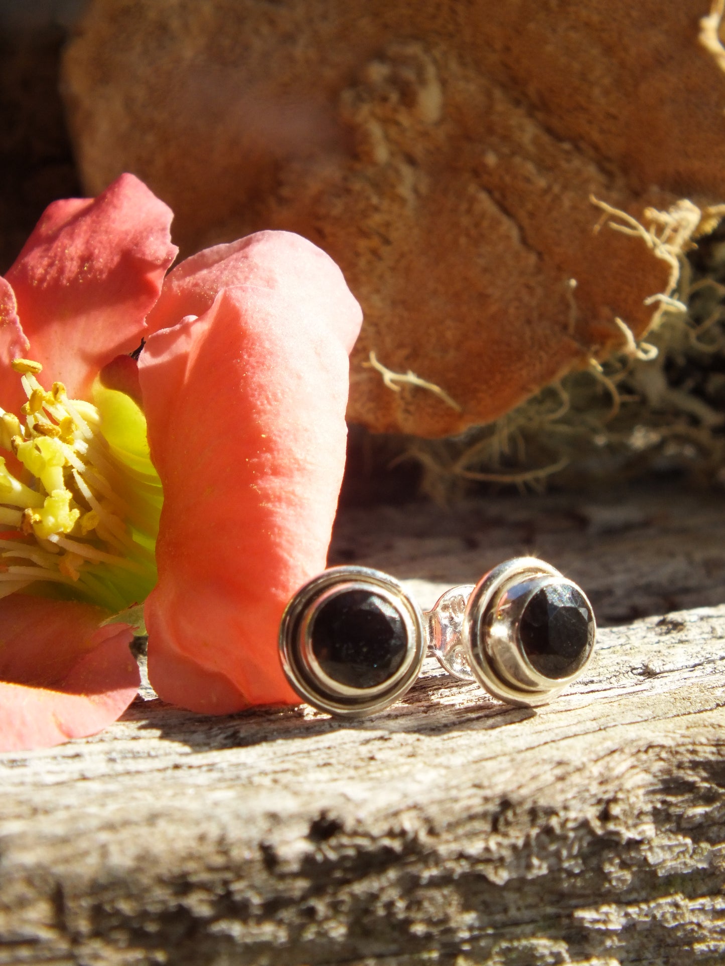 Sterling Silver Smoky Quartz Stud Earrings