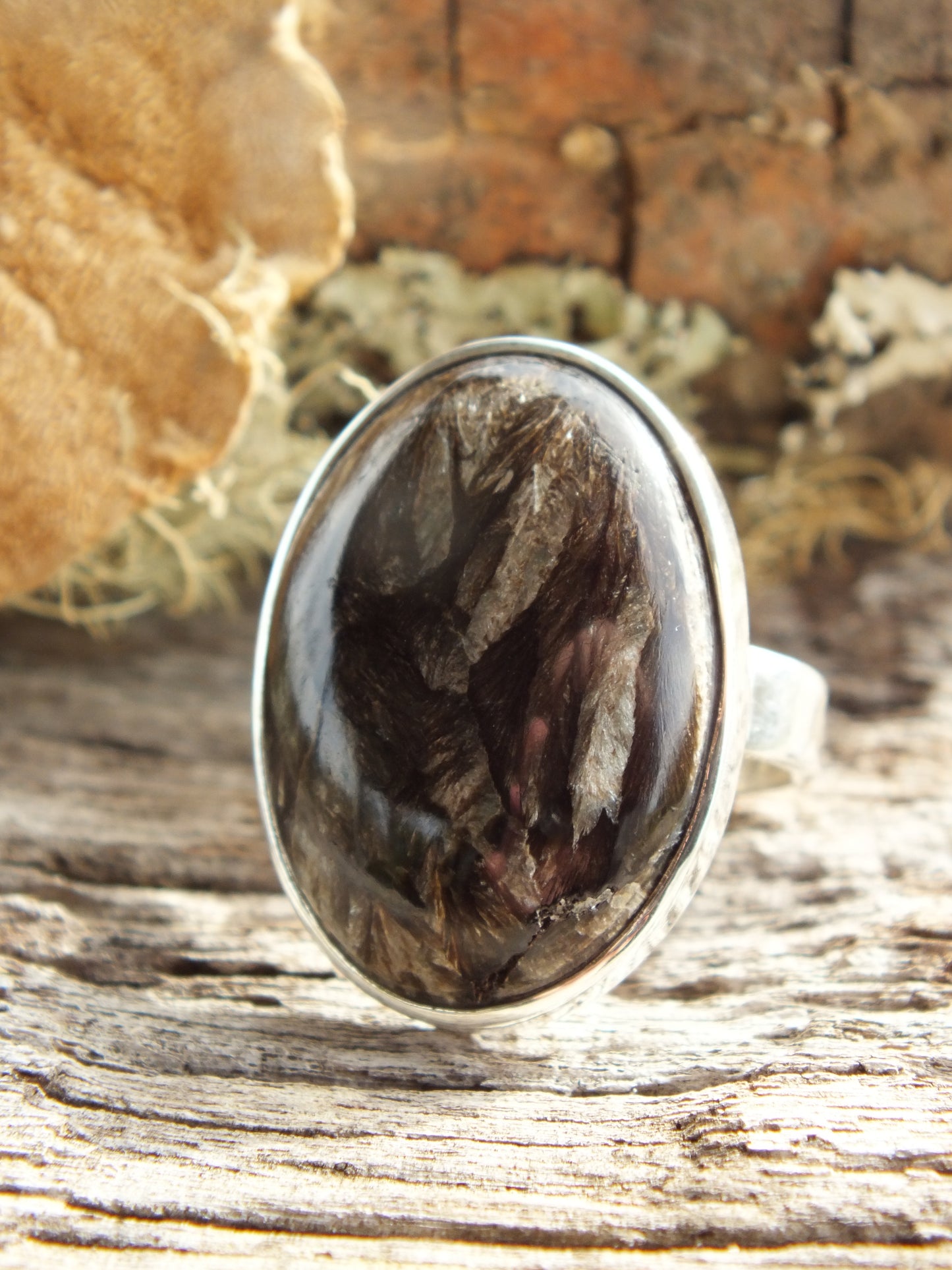Sterling Silver & Astrophyllite Ring