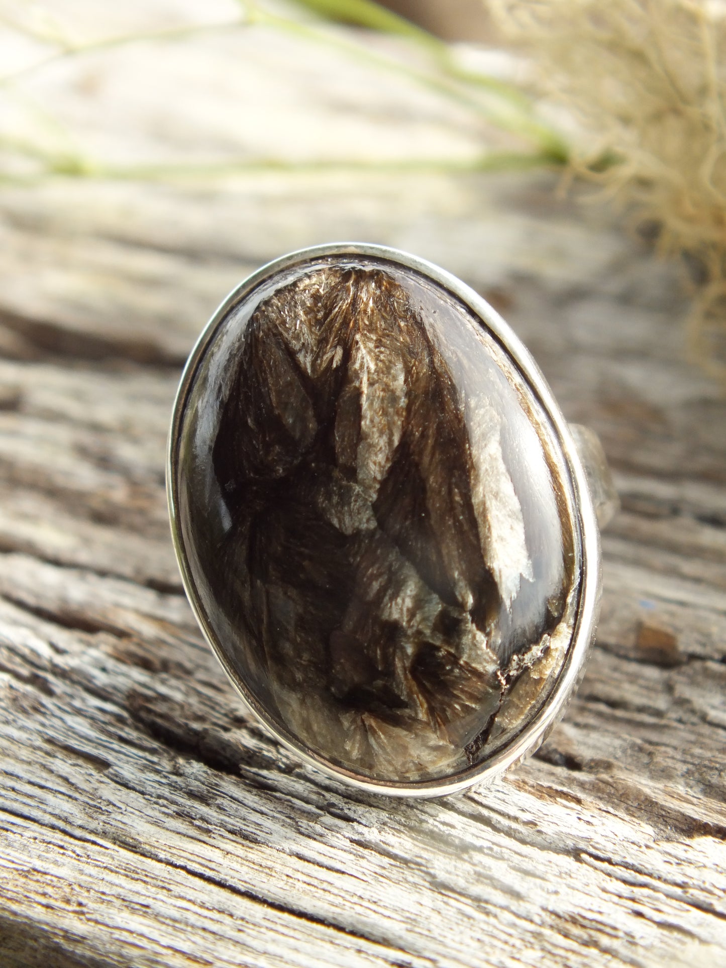 Sterling Silver & Astrophyllite Ring