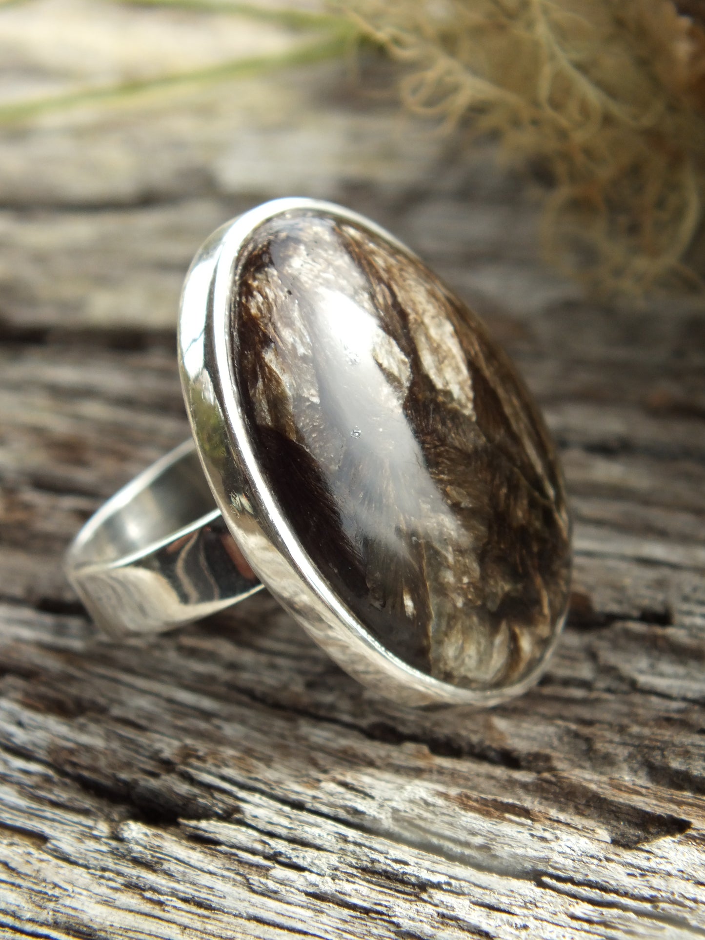 Sterling Silver & Astrophyllite Ring
