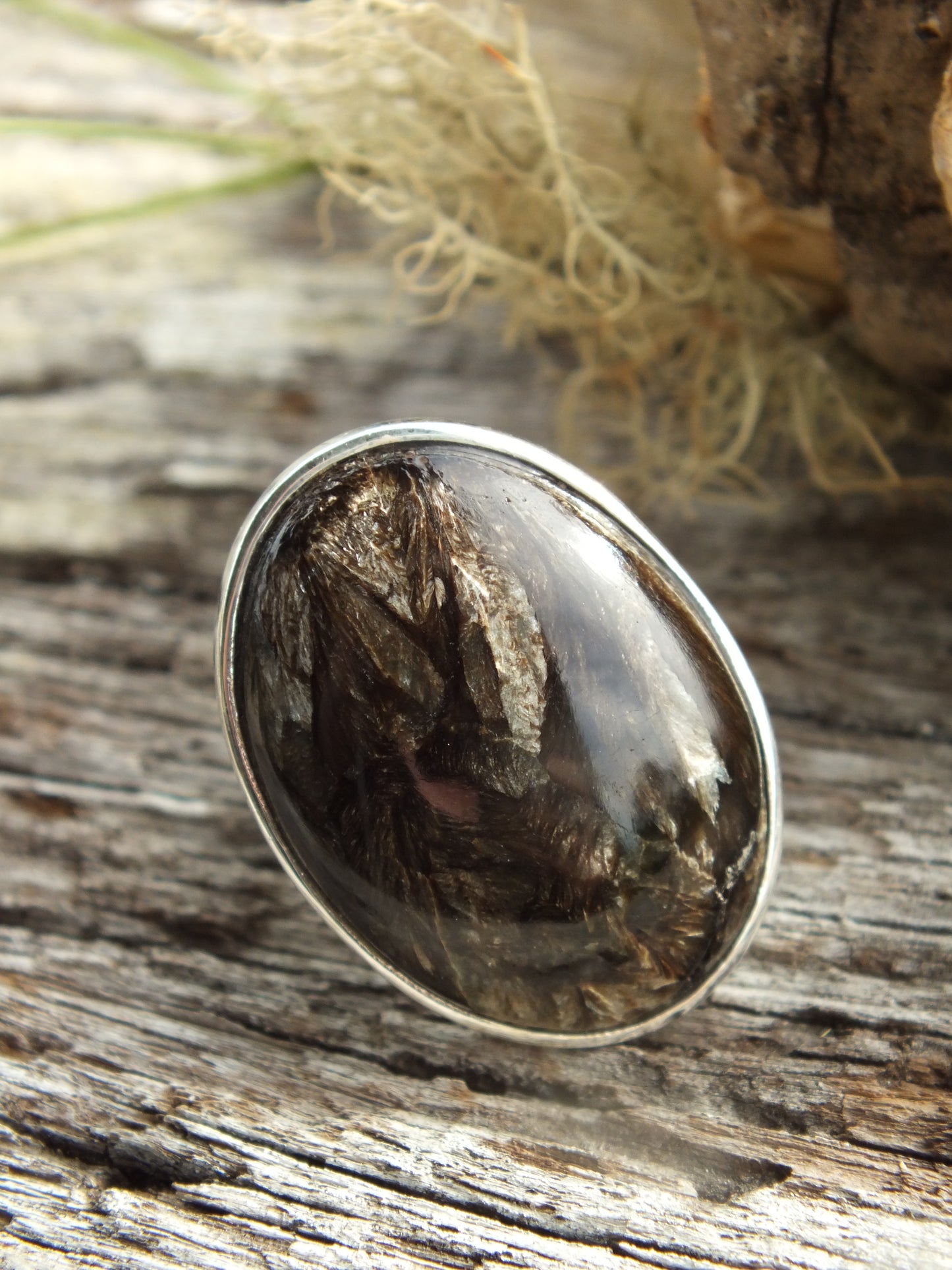 Sterling Silver & Astrophyllite Ring