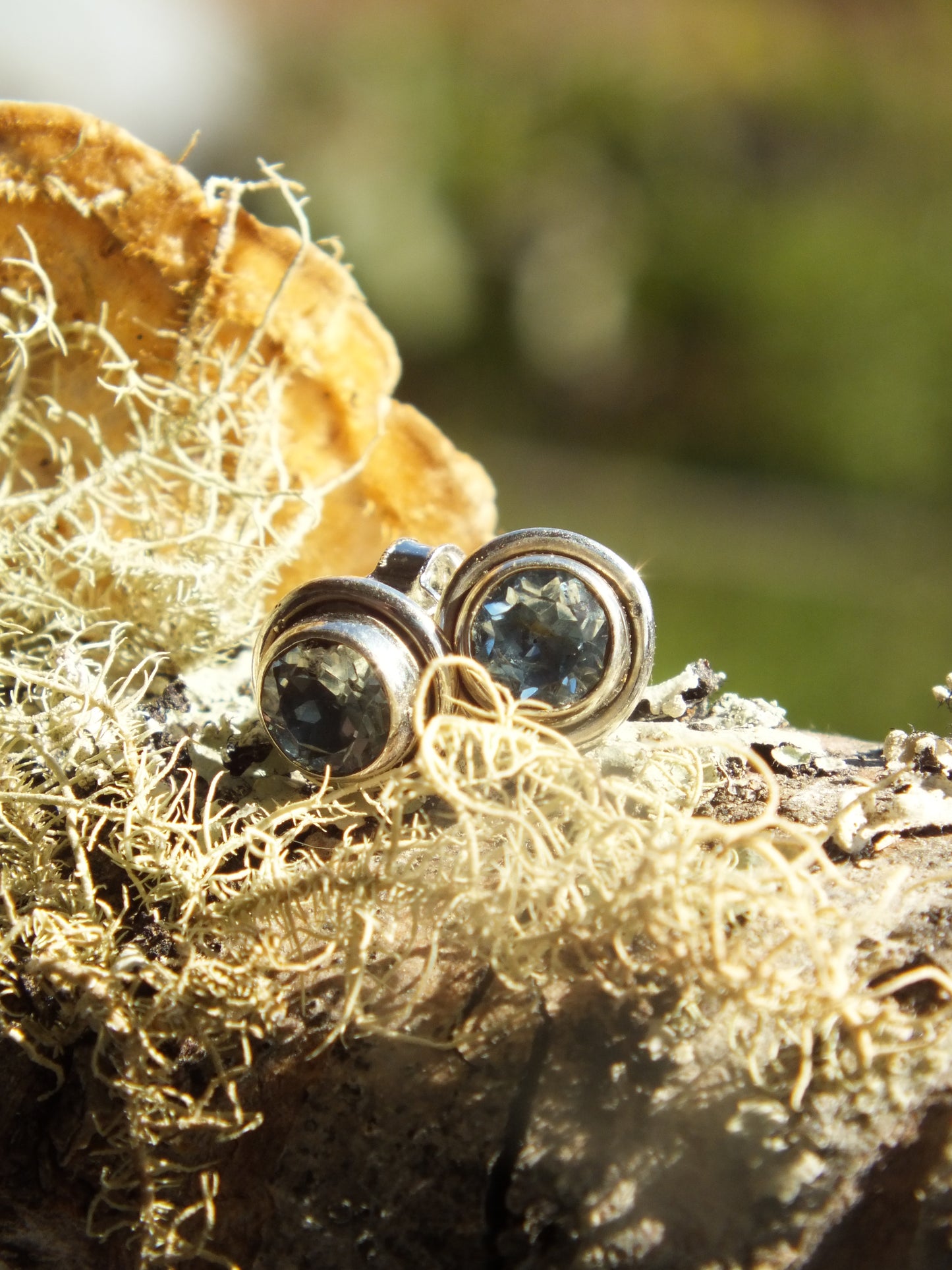 Topaz Sterling Silver Stud Earrings