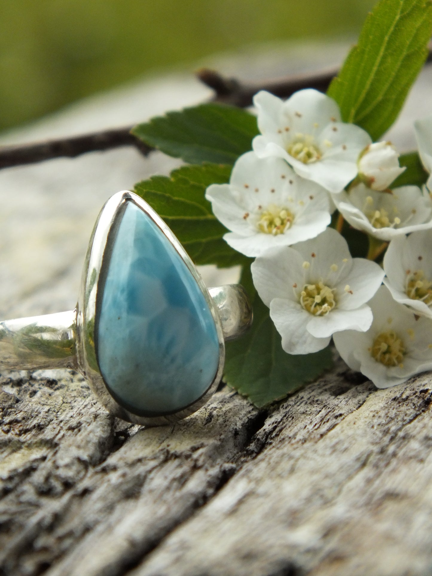 Sterling Silver Larimar Ring