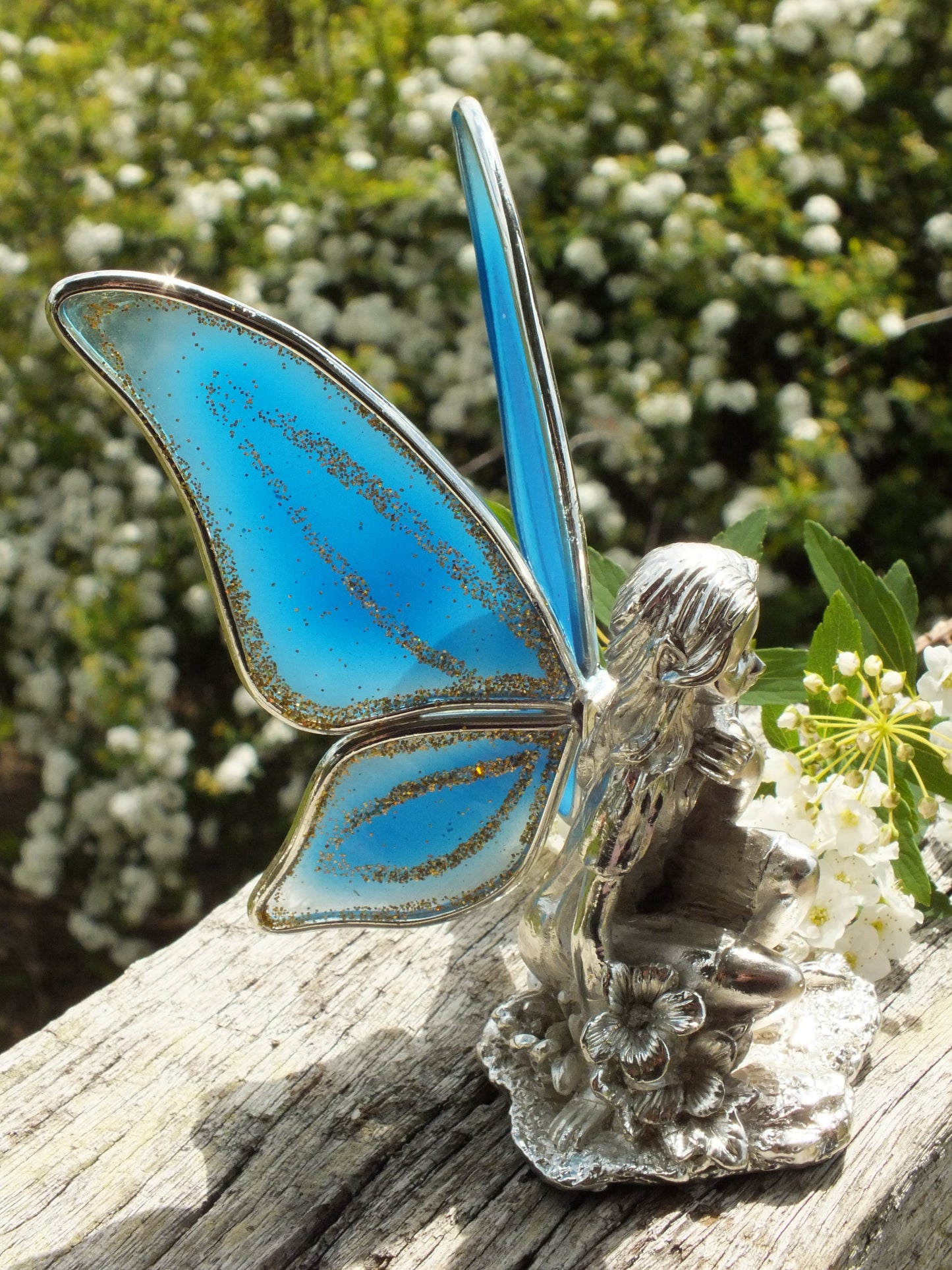 Blue Kneeling Fairy