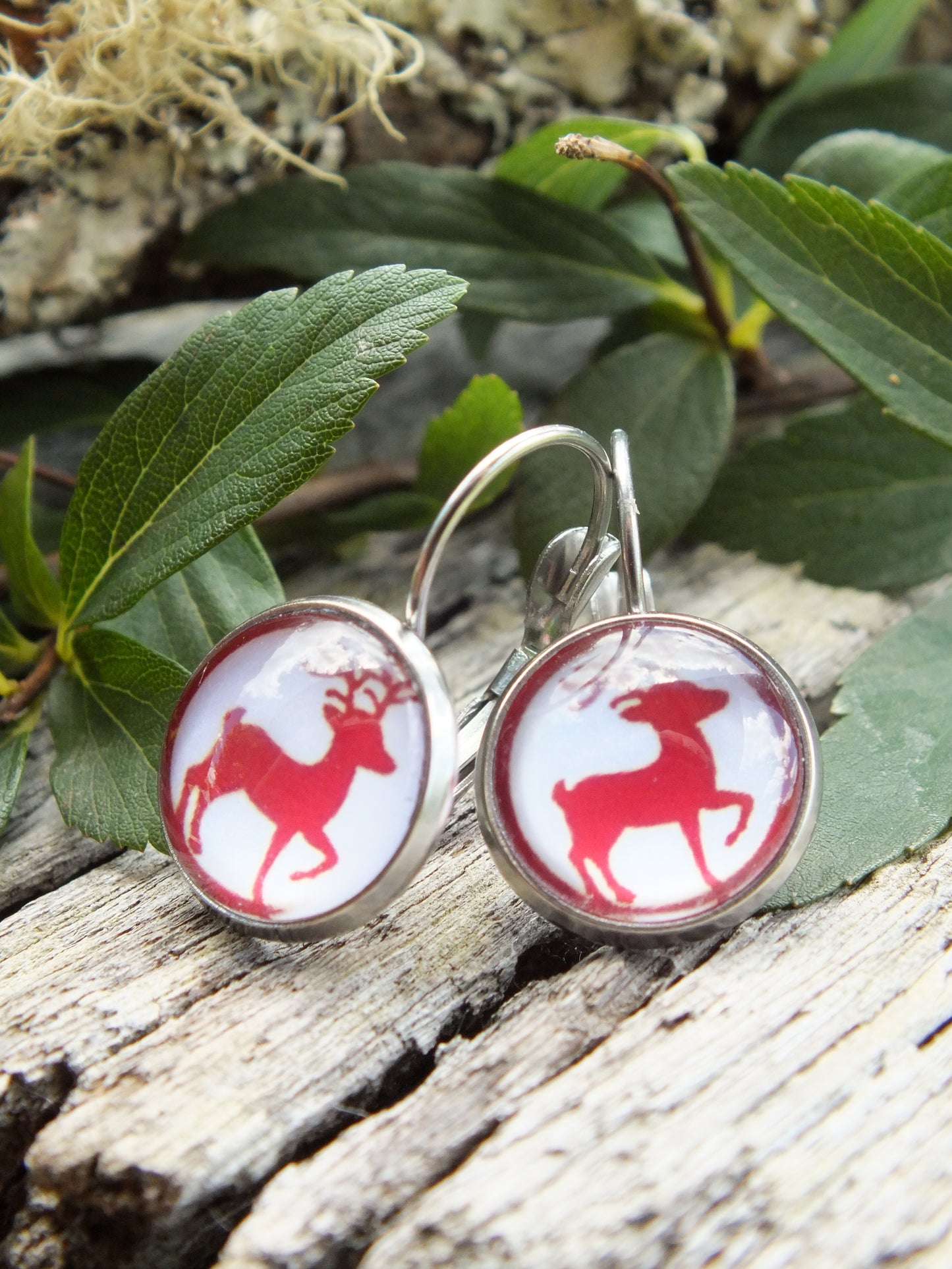 Christmas Cabochon Earrings