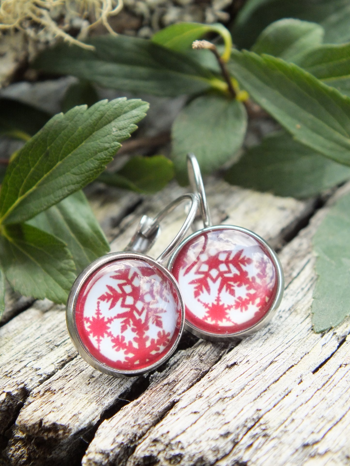 Christmas Cabochon Earrings