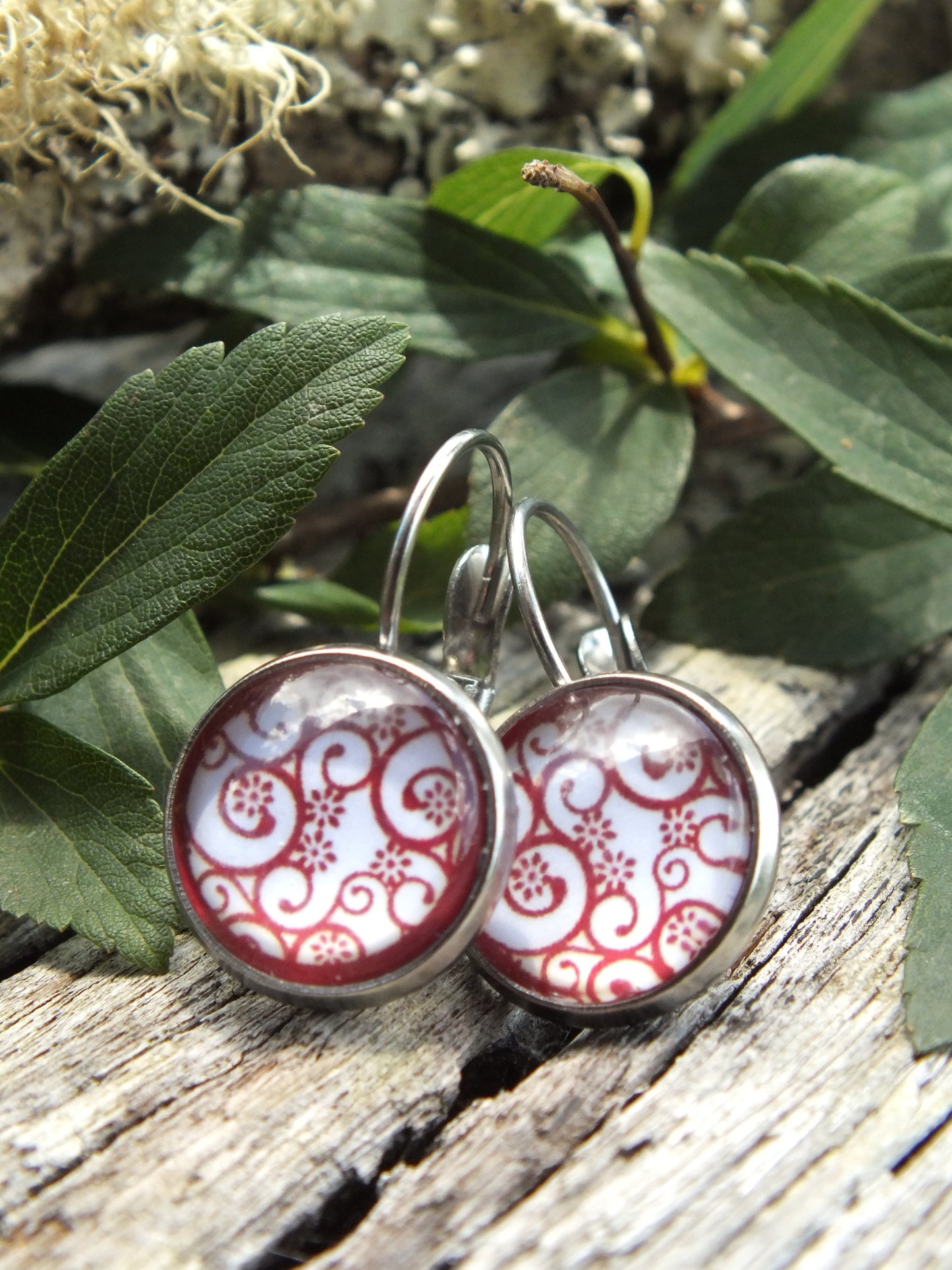 Christmas Cabochon Earrings