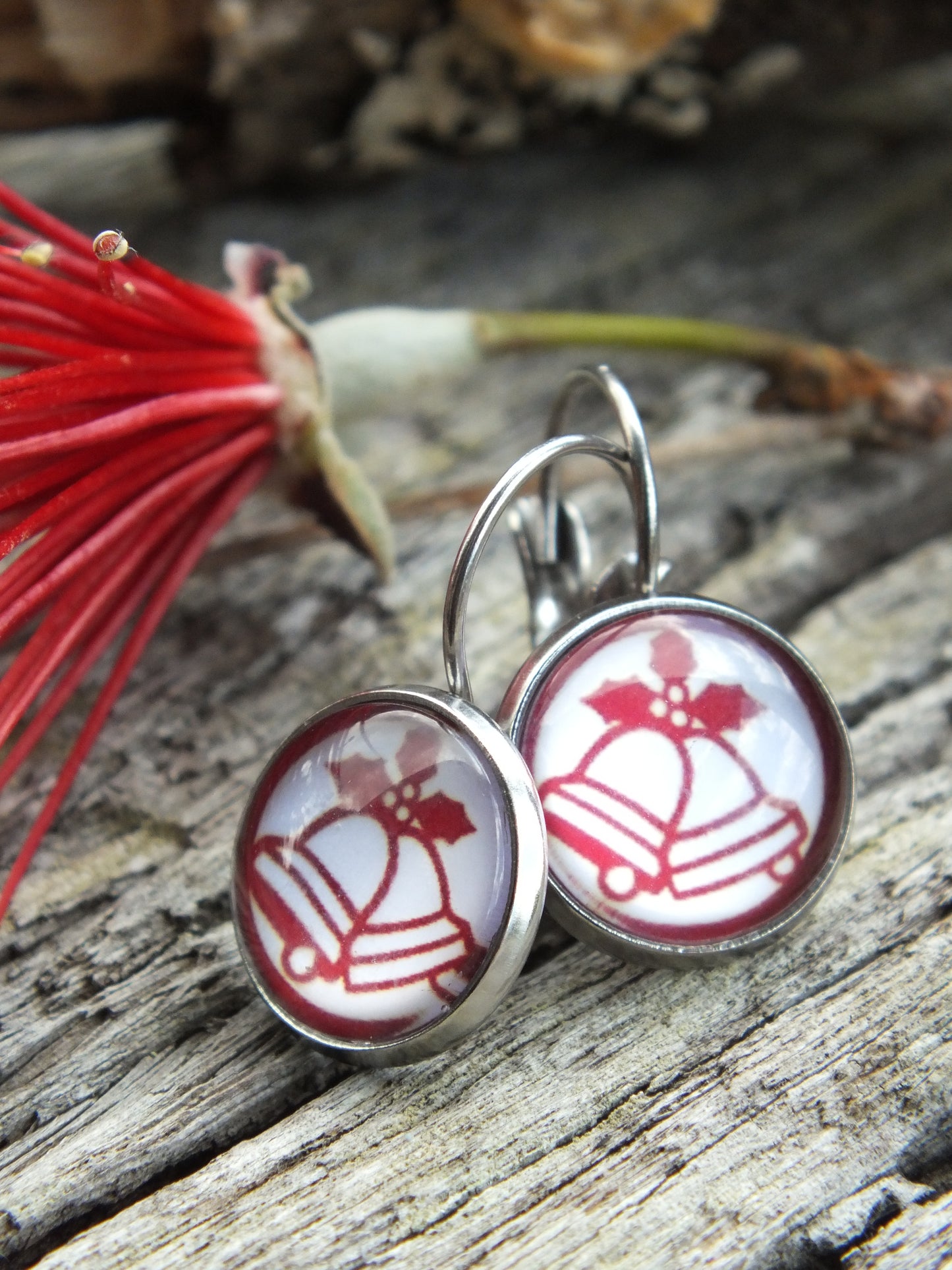 Christmas Cabochon Earrings
