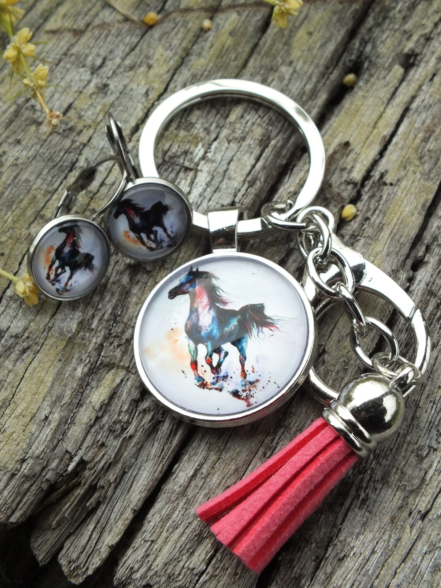 Horse Lovers Keyring & Earring Set