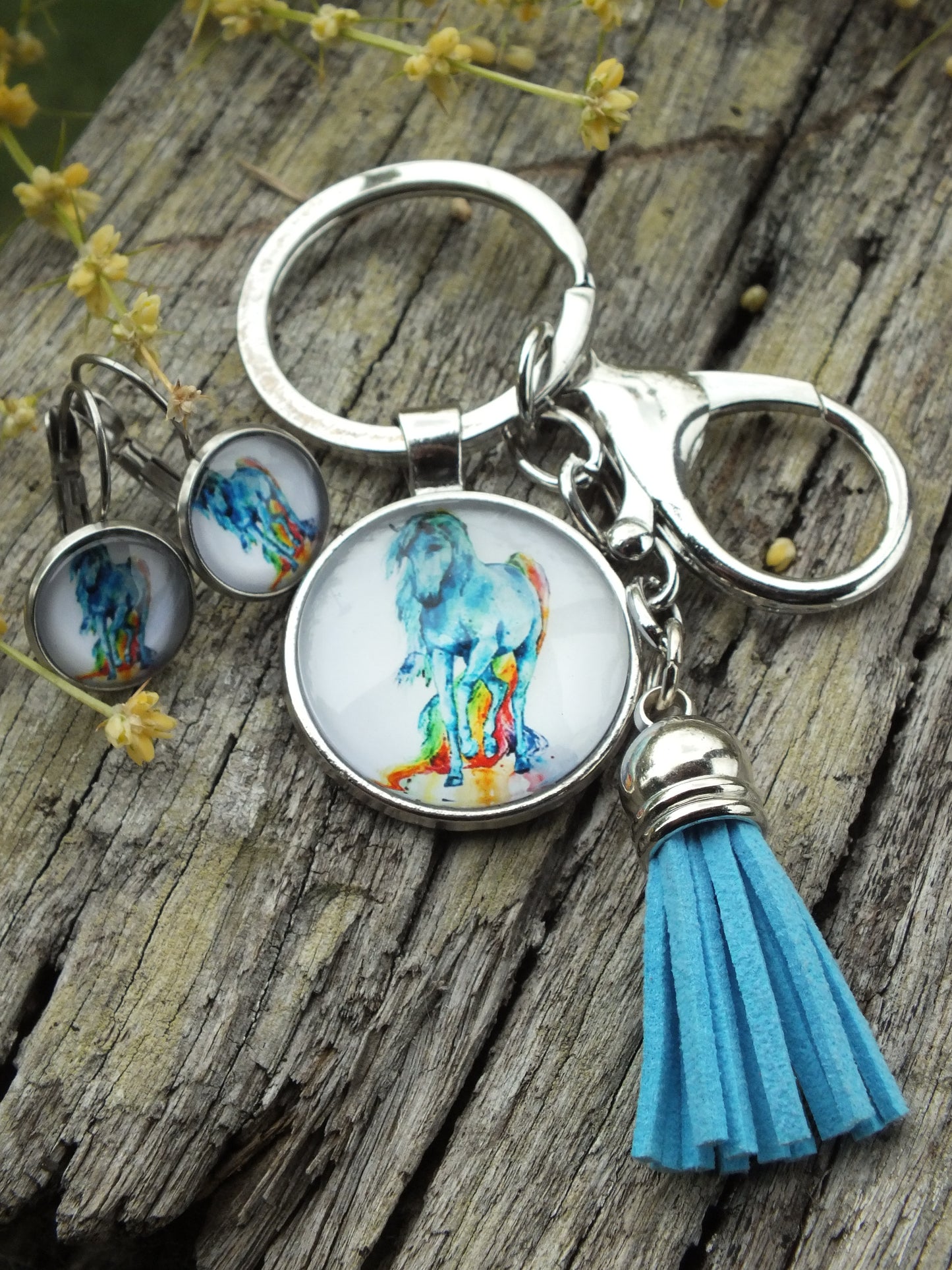 Horse Lovers Keyring & Earring Set