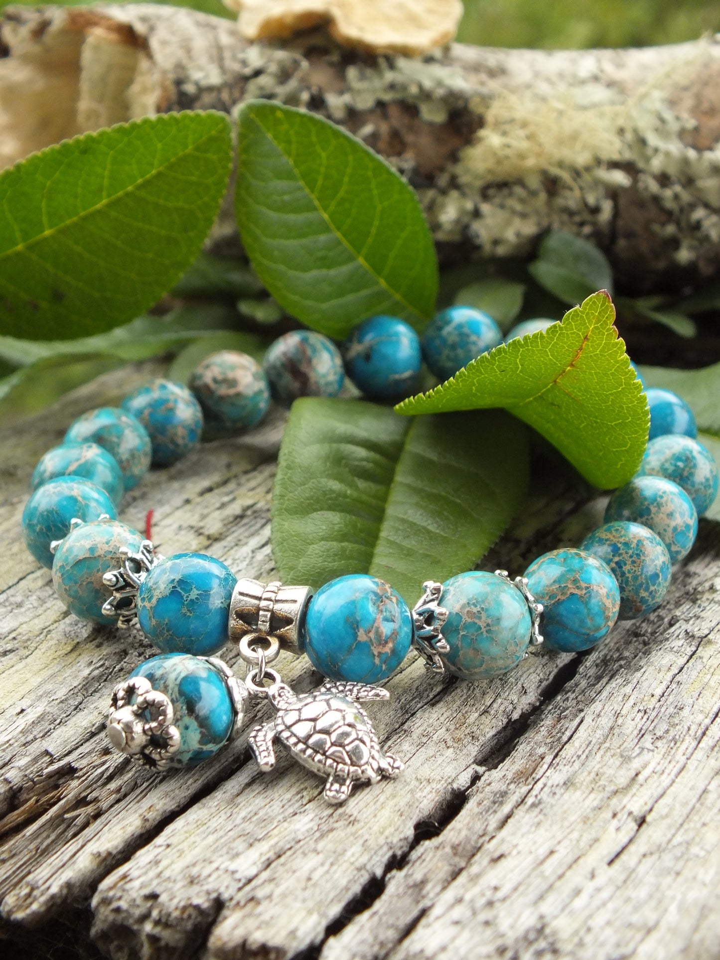 Imperial Jasper Turtle Bracelet