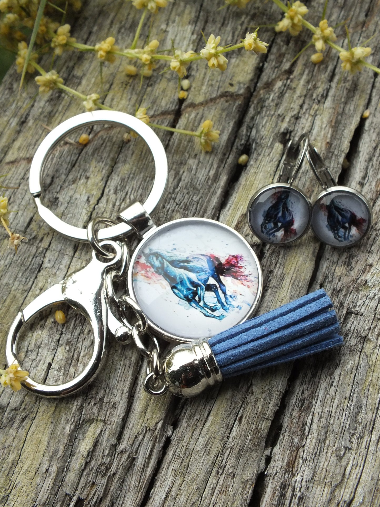 Horse Lovers Keyring & Earring Set