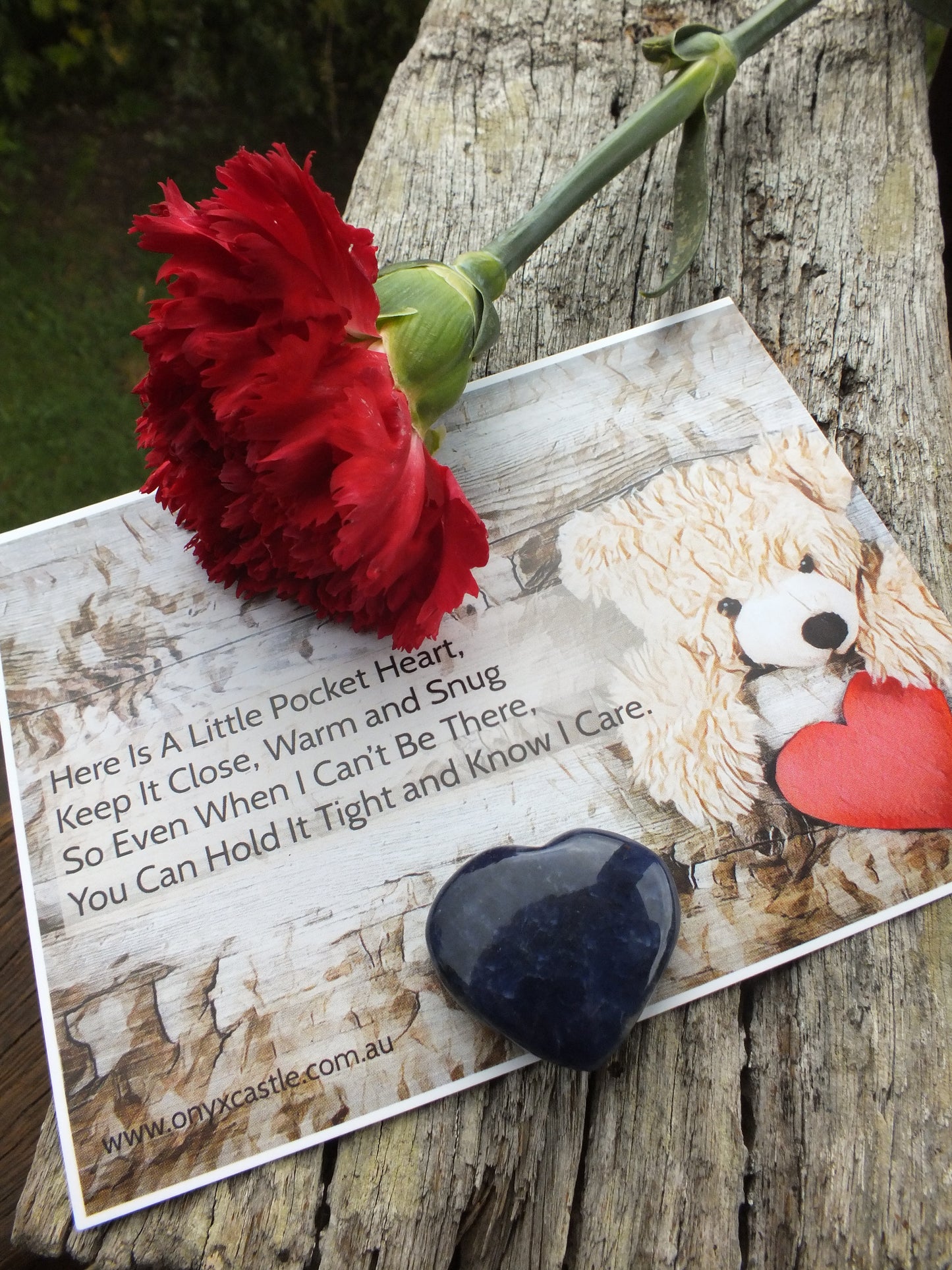 Sodalite Crystal Pocket Heart
