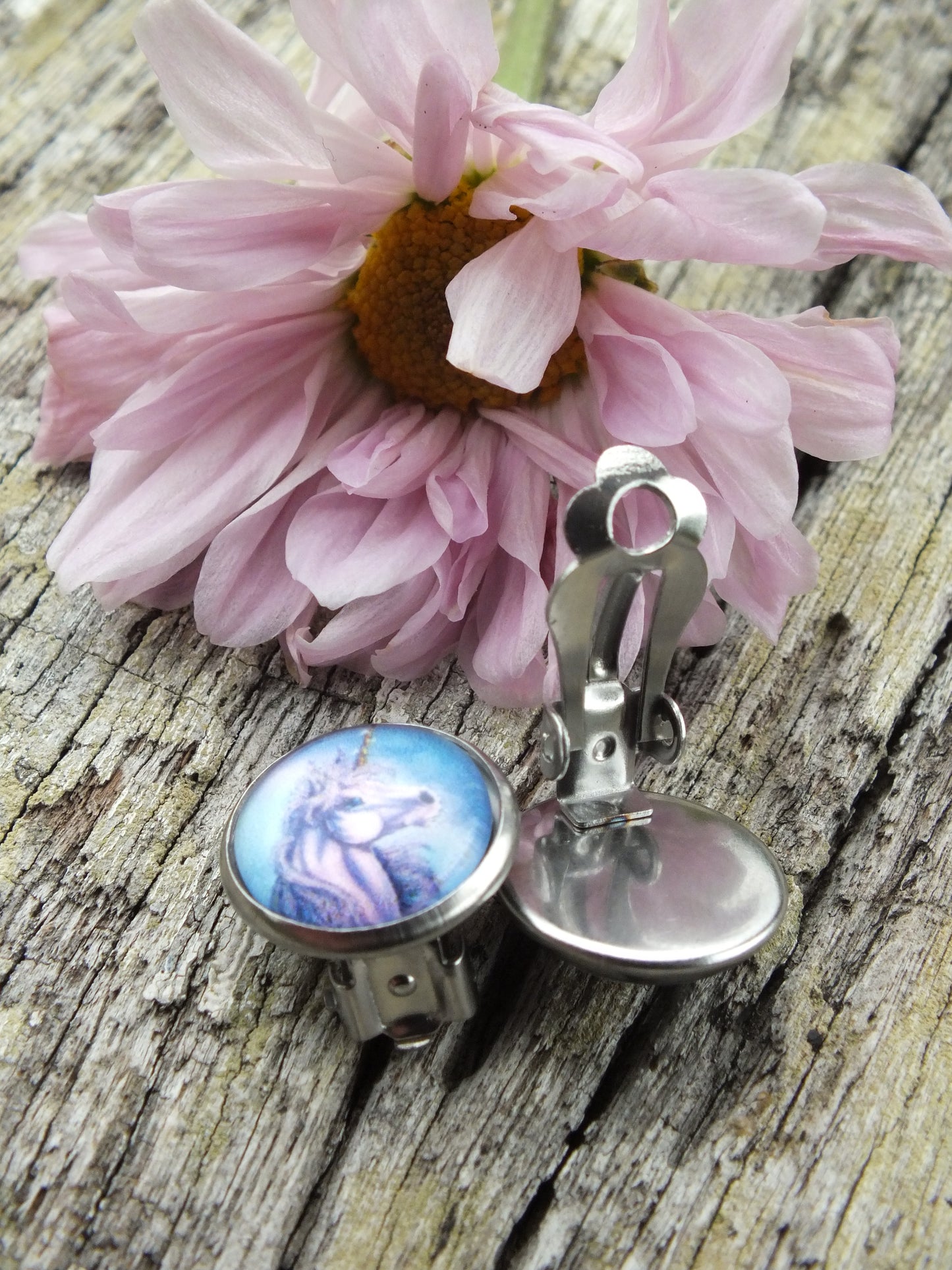 Unicorn Clip On Earrings
