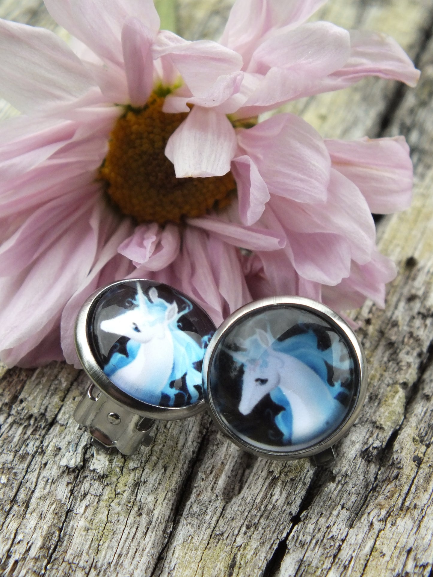 Unicorn Clip On Earrings