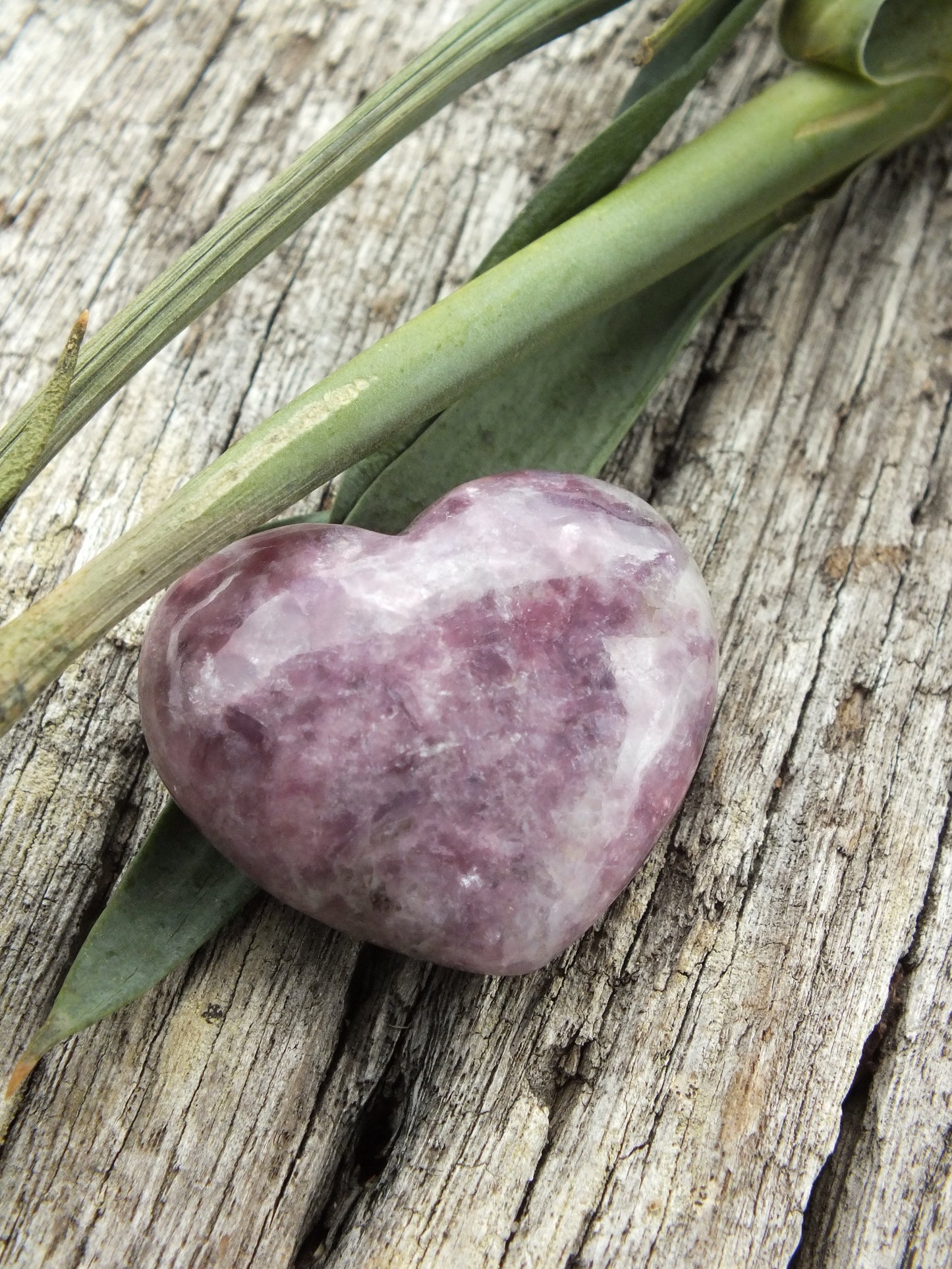 Lepidolite Heart