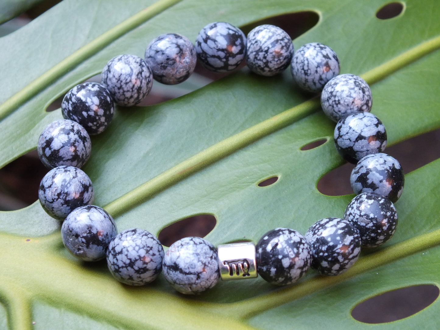 Snowflake Obsidian Virgo Bracelet
