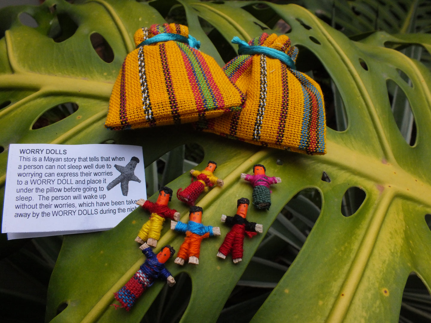 Yellow Worry Doll Bag