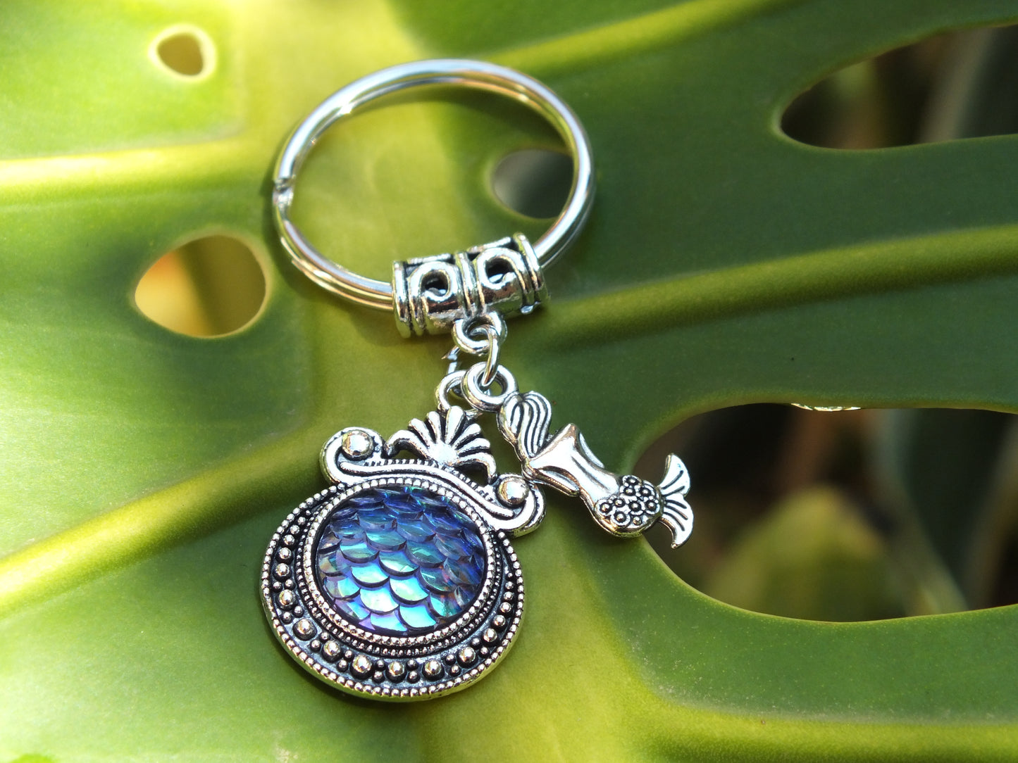 Dark Blue Mermaid Keyring