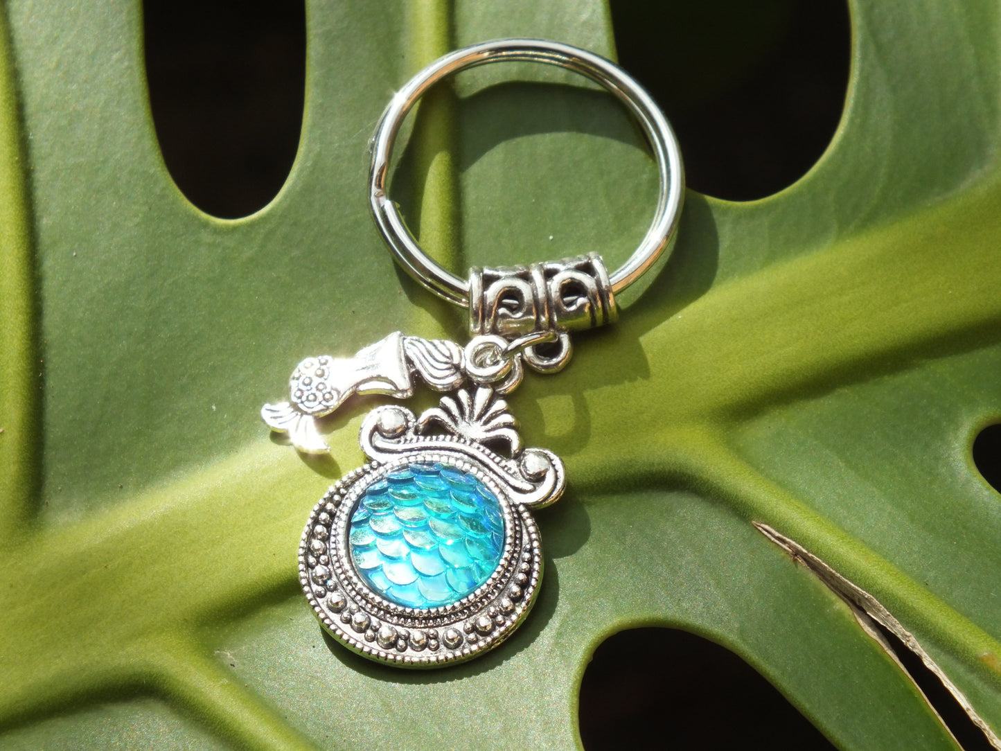 Blue Mermaid Keyring