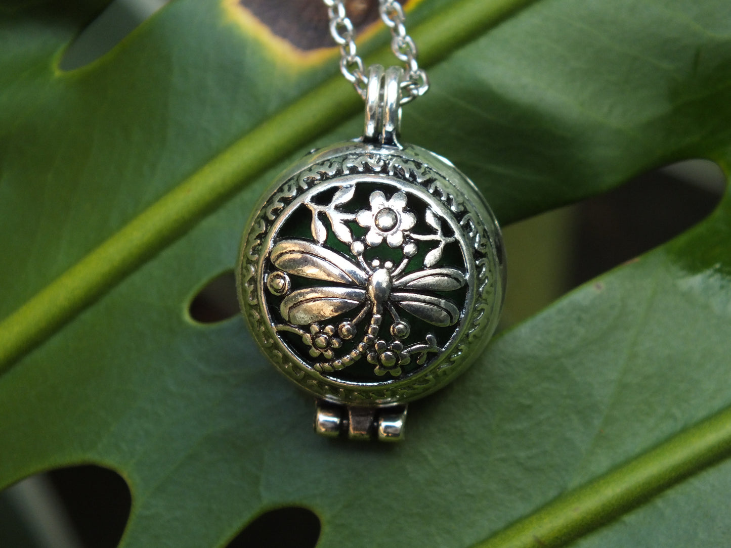 Black Dragonfly Diffuser Locket