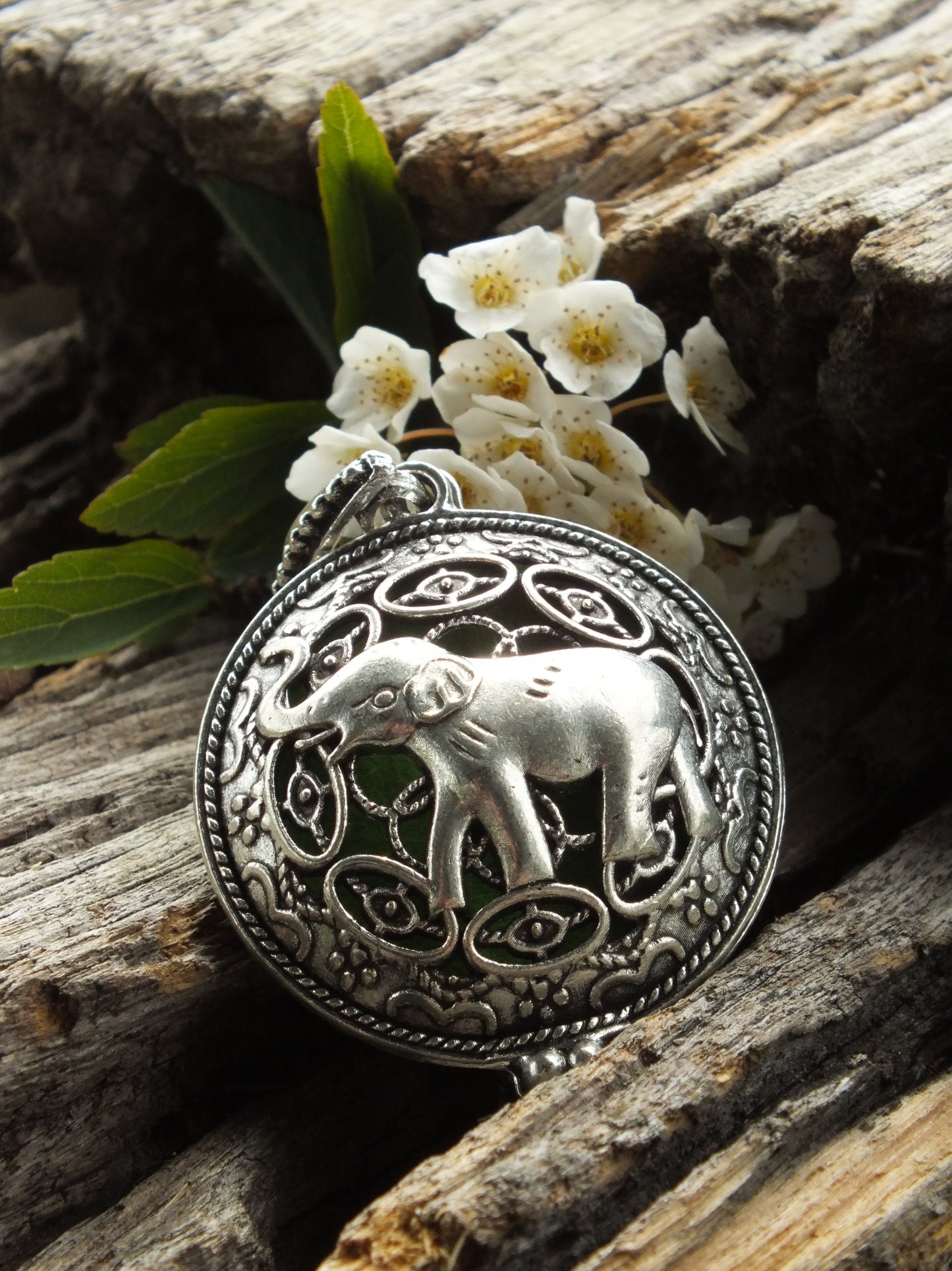 Green Elephant Diffuser Locket