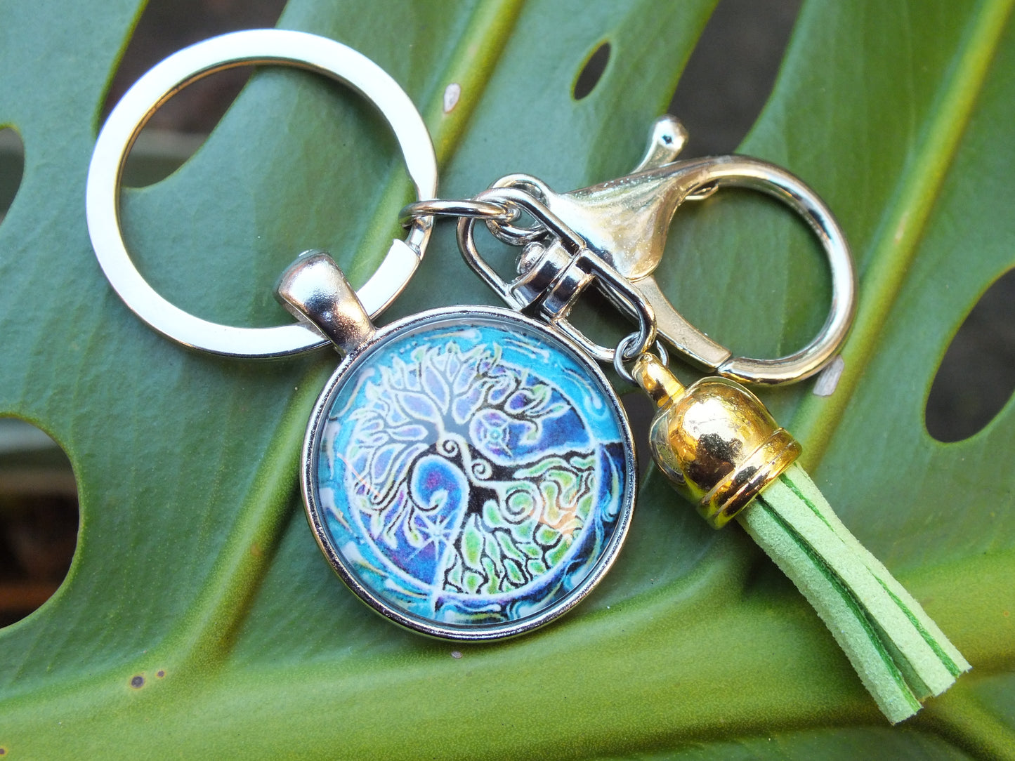 Tree Of Lfe Tassel Keyring