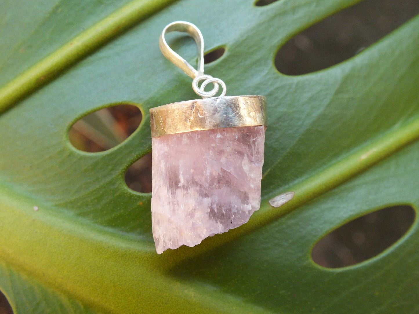 Sterling Silver Kunzite Pendant
