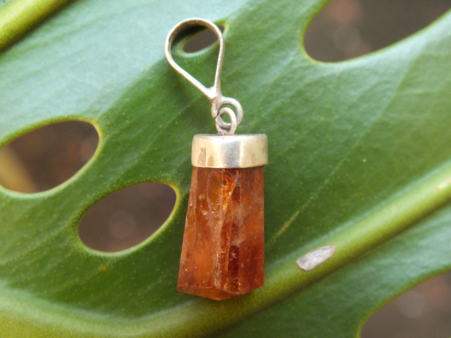 Sterling Silver Spessartine Garnet Pendant