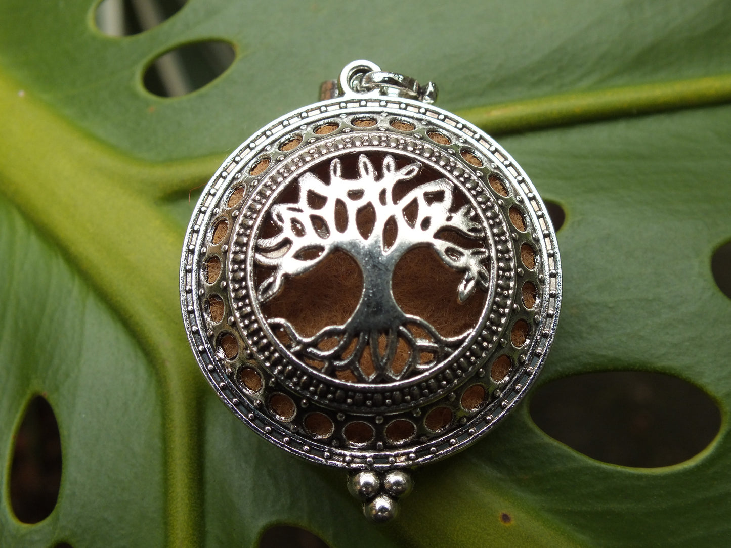 Brown Tree Of Life Diffuser Locket
