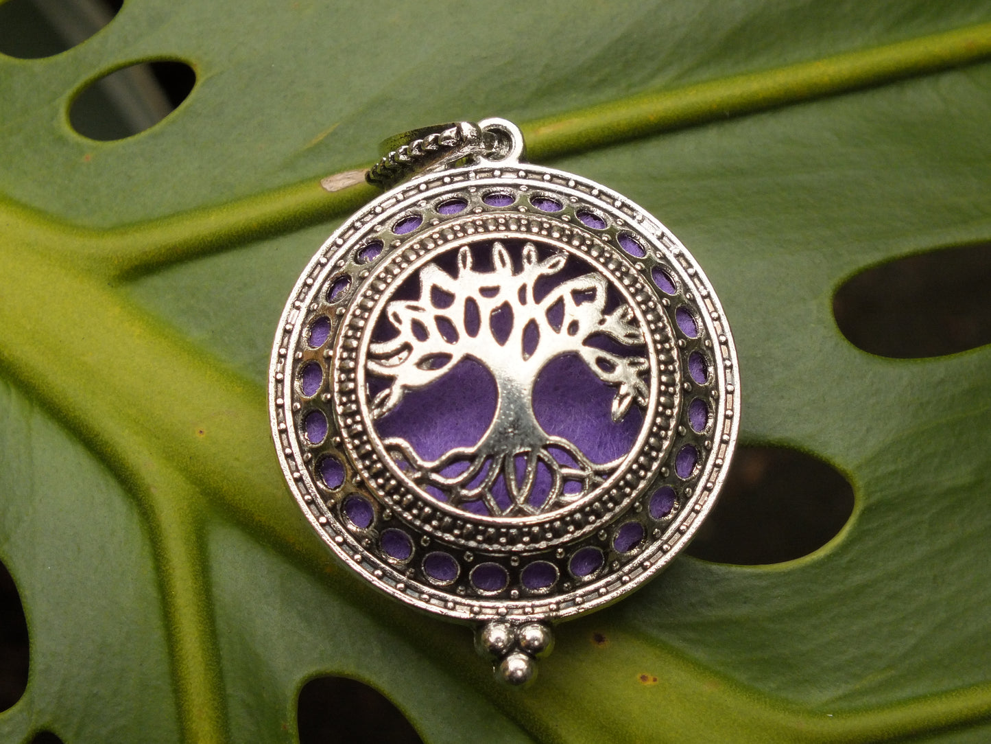 Purple Tree Of Life Diffuser Locket