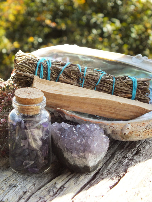 Amethyst Grief & Stress Cleansing Smudge Kit