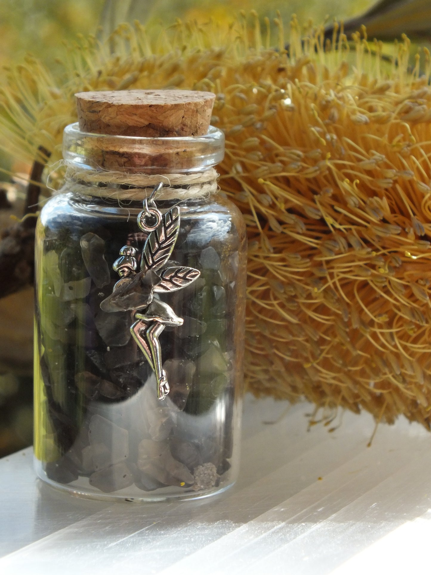 Fairy Wish Bottle - Smoky Quartz (Cleansing)