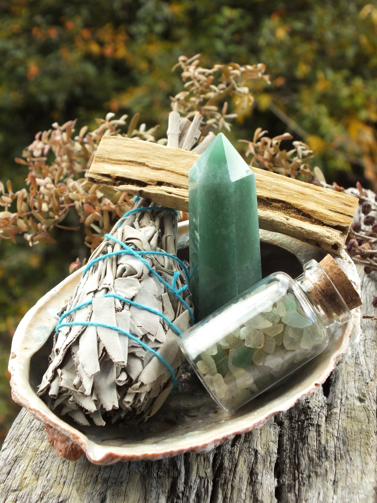 Deluxe Green Aventurine Abundance Cleansing Smudge Kit