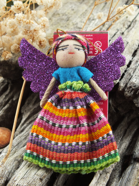 Worry Doll - Christmas Angel (Purple)