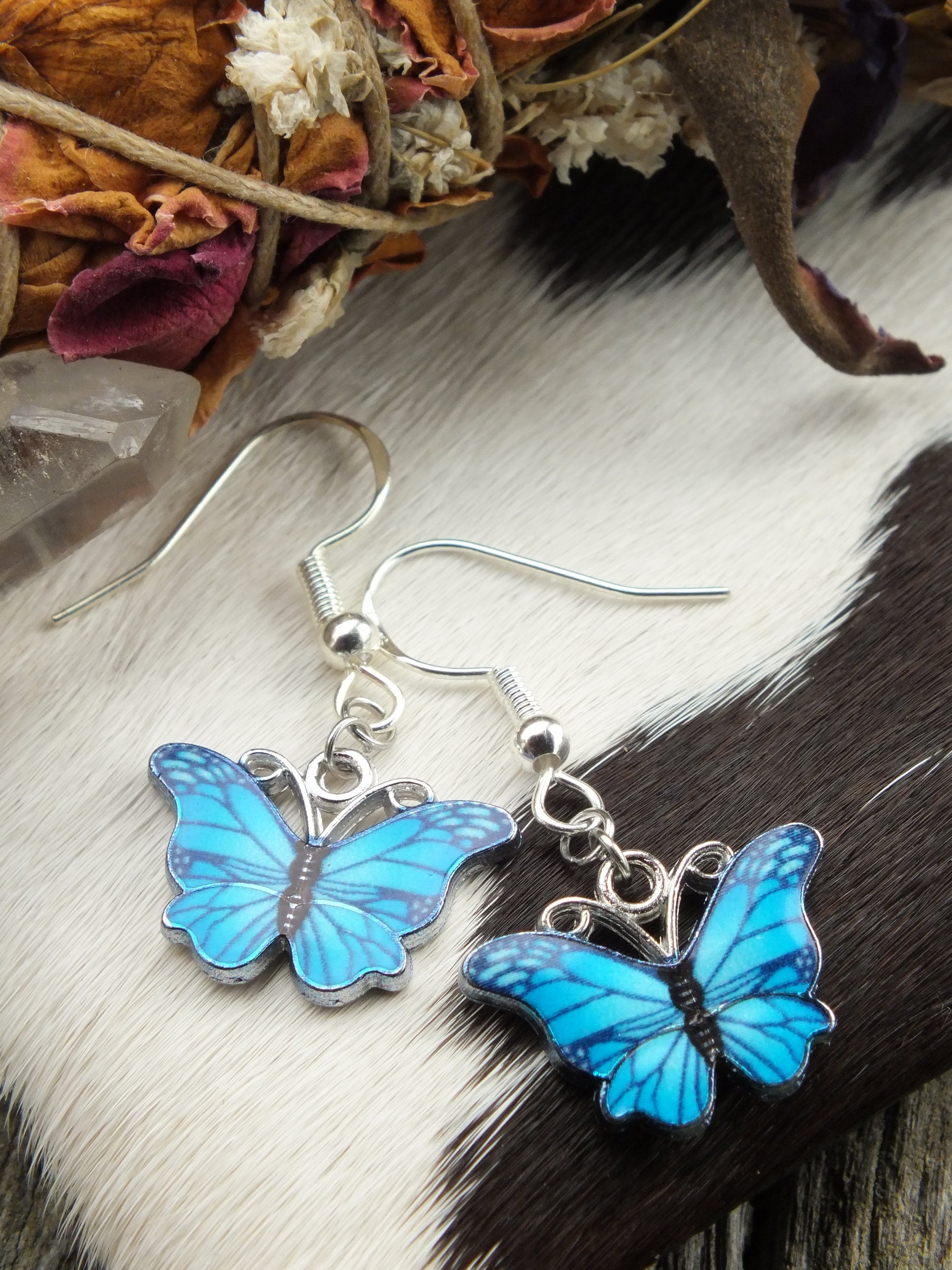 Blue Butterfly Earrings – Onyx Castle