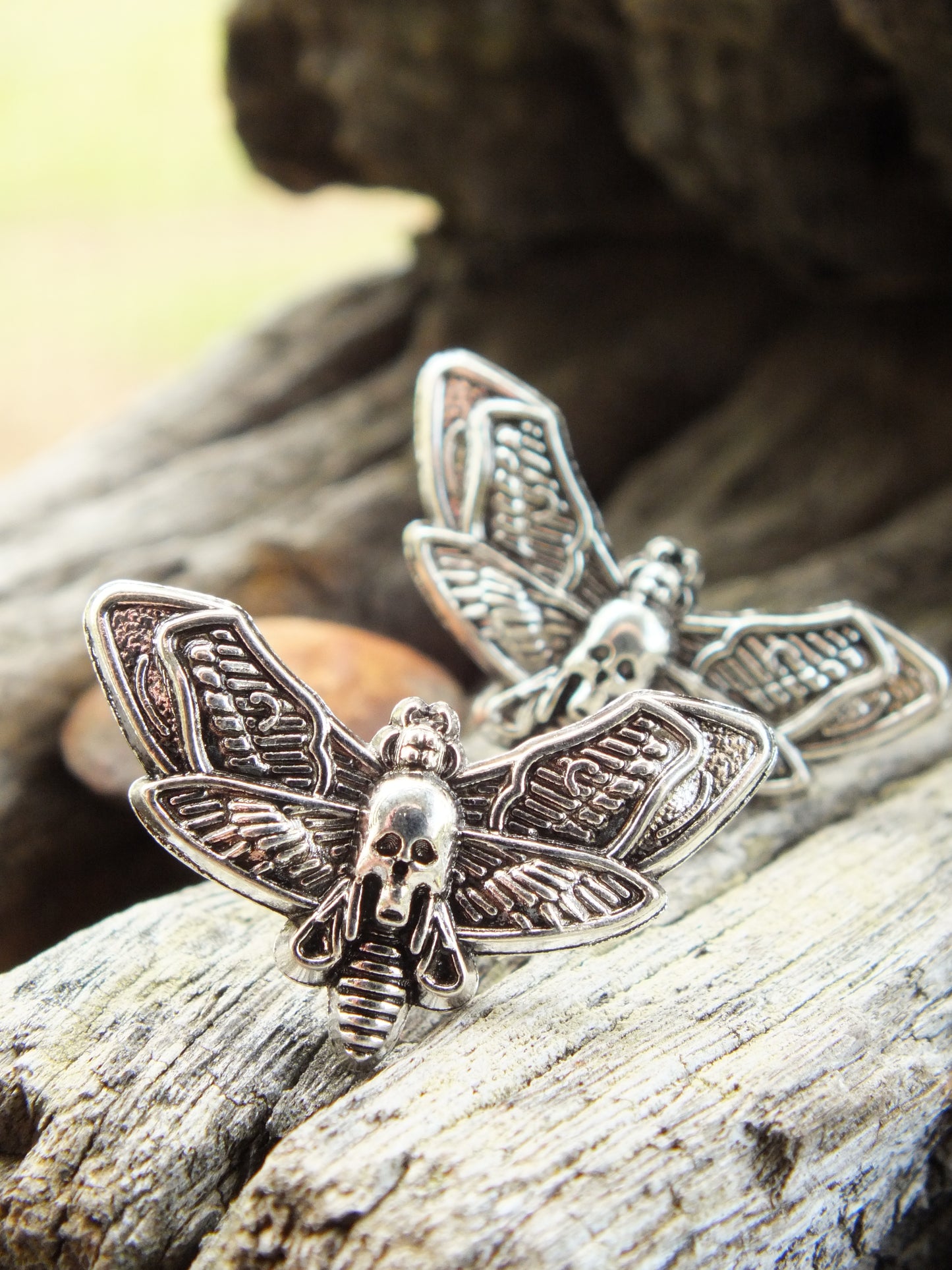 Death's Head Hawk Moth Stud Earrings