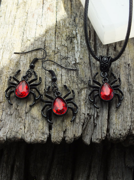 Redback Spider Jewellery Set