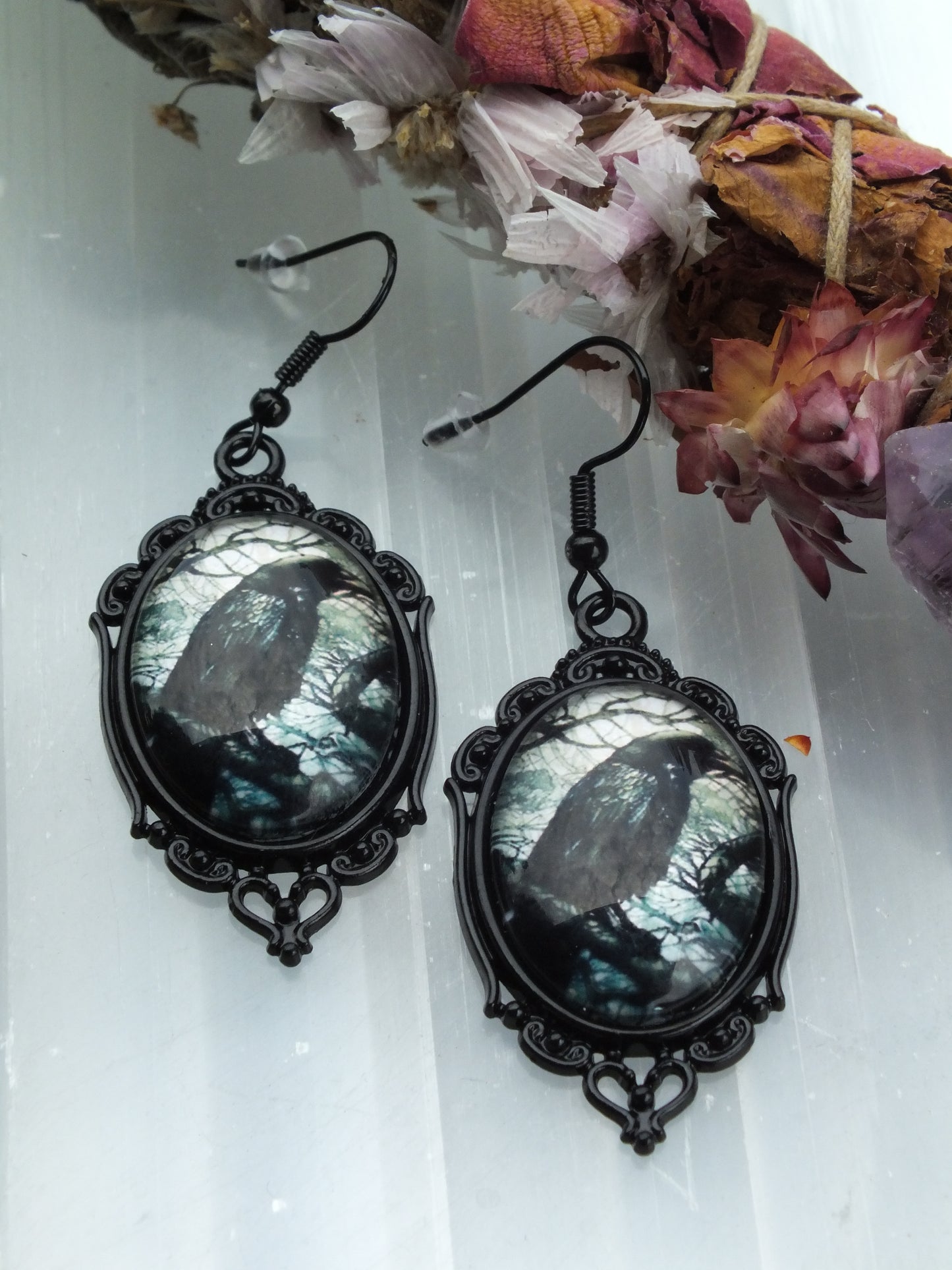 Midnight Raven Earrings