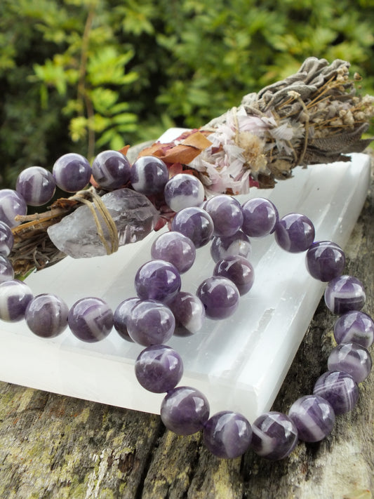 Chevron Amethyst Bracelet