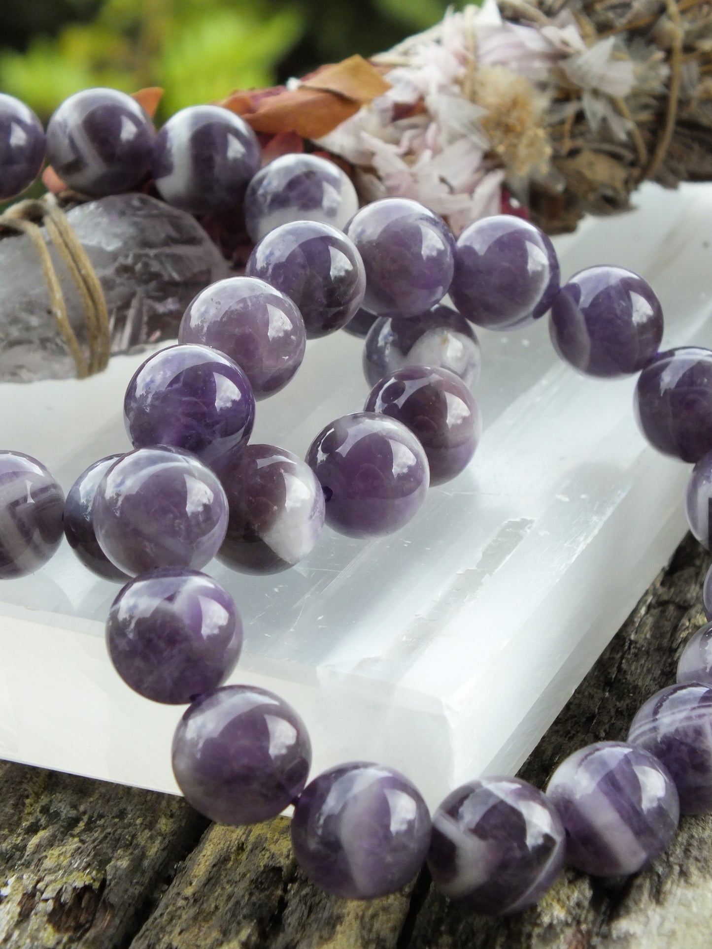 Chevron Amethyst Bracelet