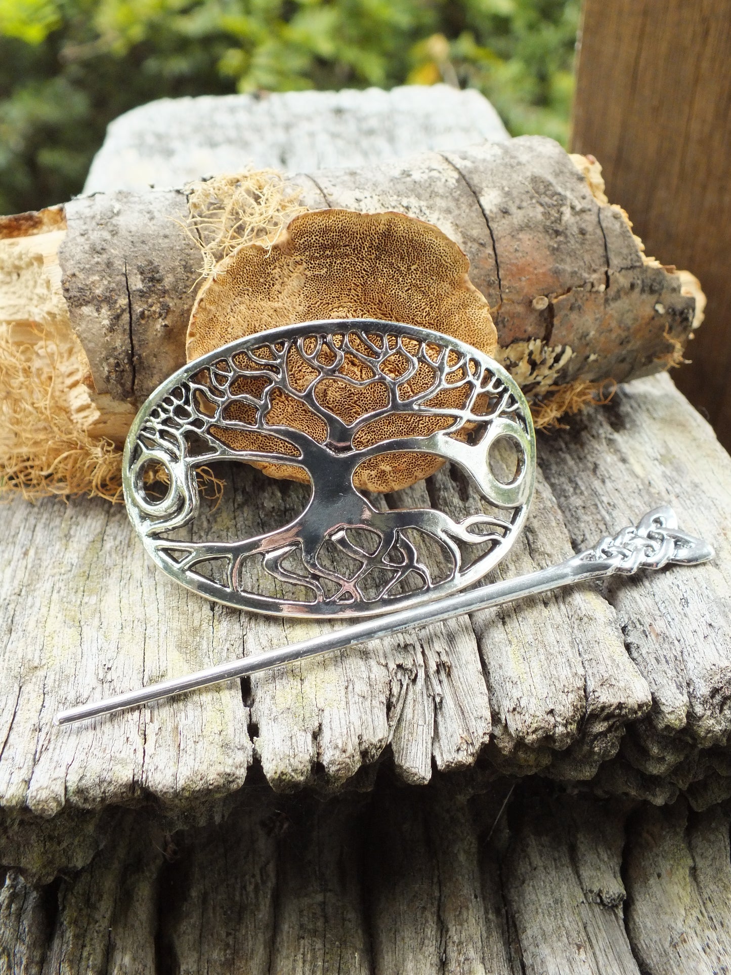 Antique Silver Tree Of Life Hair Pin