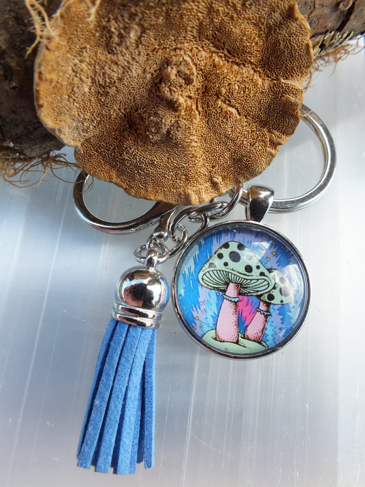 Psychedelic Mushroom Keyring