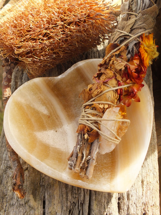 Aragonite Heart Trinket Bowl