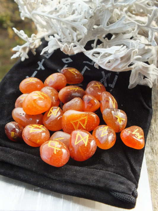 Carnelian Rune Stones